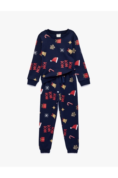 Koton Момчешки бебешки спортен екип 6WMB10333TK ТЪМНОСИН С МОТИВ