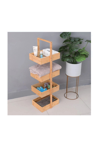 Lumi LUXURY Etajera cu 4 Rafturi si Maner pentru Baie 32x24x98cm