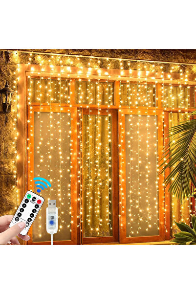 Yoawllty Ramadan Decorations Curtain String Lights - 6.5x6.5ft 200LED Remote ...