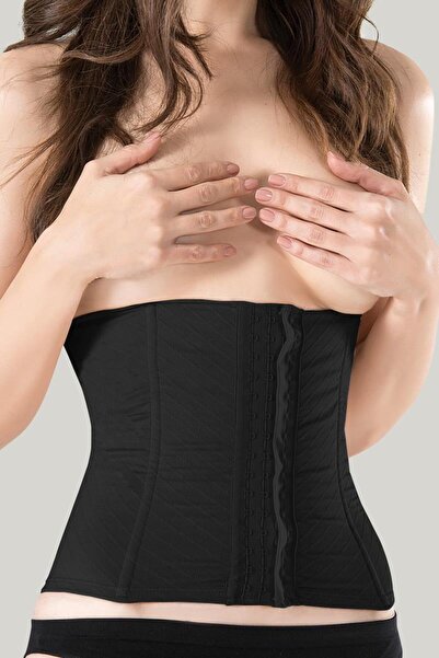 libescarf Agraflı Siyah Korse,Underbust Toparlar,1 Beden İncelten,Gün Boyu Ko...