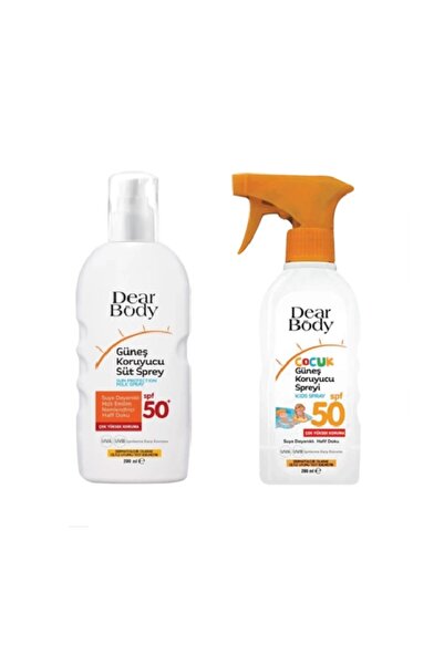 dear body Güneş Kremi Spf 50 Yetişkin 200 ml + Çocuk Güneş Koruyucu Sprey SPF...