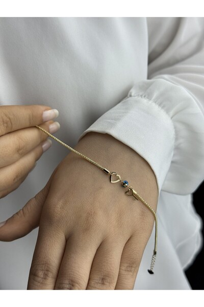 Arpaş 14 AYAR ALTIN Charmlı Kalp Bileklik Kalp Anahtar Charm