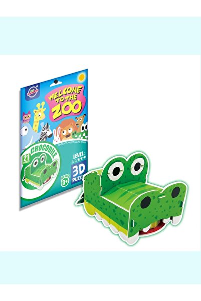 Generic 21 PCS Crocodile 3D Puzzles for Kids DIY Jigsaw Puzzle-STEM Education...