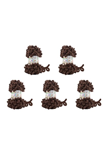 Alize 5 قطع من خيوط الصوف التركي المنتفخة 493 المصنوعة من البوليستر الدقيق، و...