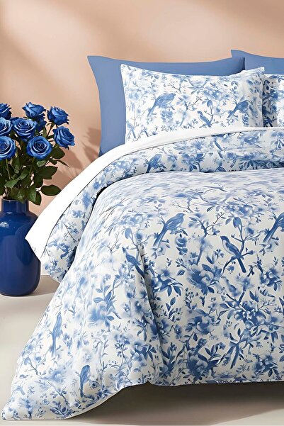 Rivaİstanbul Nova Blue Double Duvet Cover Set Cotton