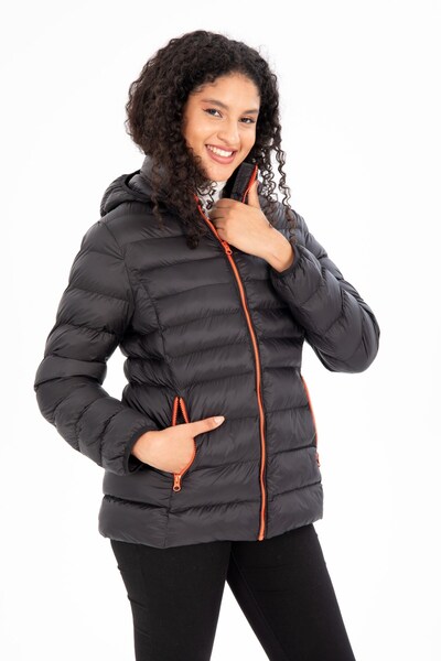 G-FOX Women's Short Detachable Hooded Padded Sports Puffer Coat 8638