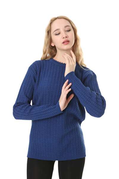 Stilmony Women's Round Neck Flexible Knitwear Hair Knitted Mother Wool Sweater