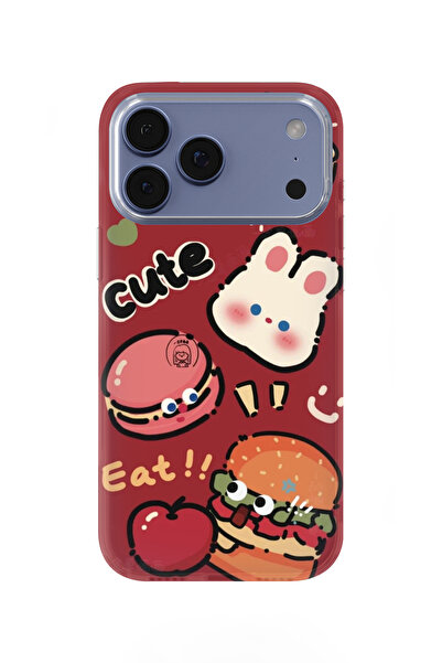 lelia حافظة هاتف شفافة متوافقة مع هاتف iPhone 17 Pro مطبوع |   المجموعة: سناك...