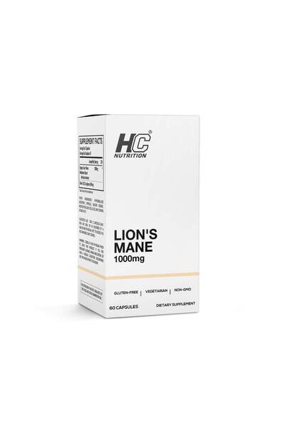 Hc فطر عرف الأسد 1000 ملغ، 60 كبسولة