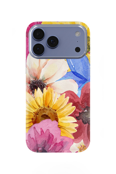 lelia حافظة هاتف شفافة متوافقة مع هاتف iPhone 17 Pro مطبوع |   المجموعة: فلور...