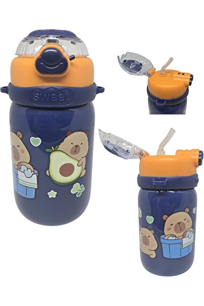 MINII MODZ Sweet Bunny Kids Water Bottle – 500ml BPA-Free Plastic Bottle with Straw | School, Toddler & Picni