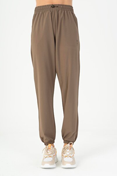 MARATON Comfort Women's Turned-Up Leg Rubberized Cocoa Sweatpants