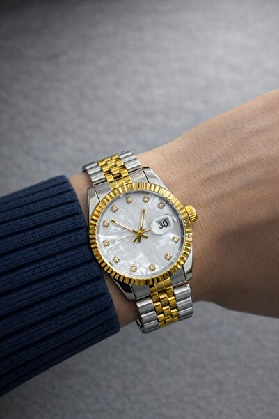 T-GOER Premium Erkek Kol Saati Çelik Kordon Mermer Kadran