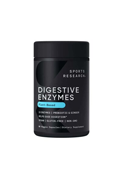 SPORT RESEARCH Digestive Enzymes + Probiotic 90 veggie capsules
