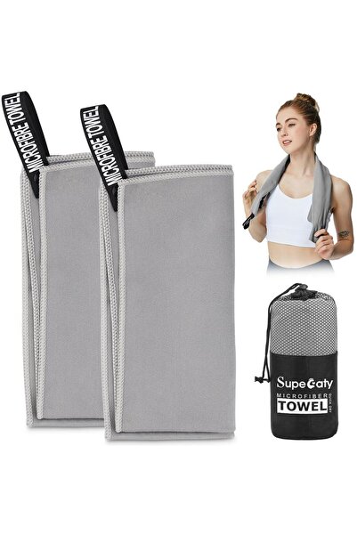 Bukela Towels - Gray cylindrical bags, 40x80cm, 2 pieces
