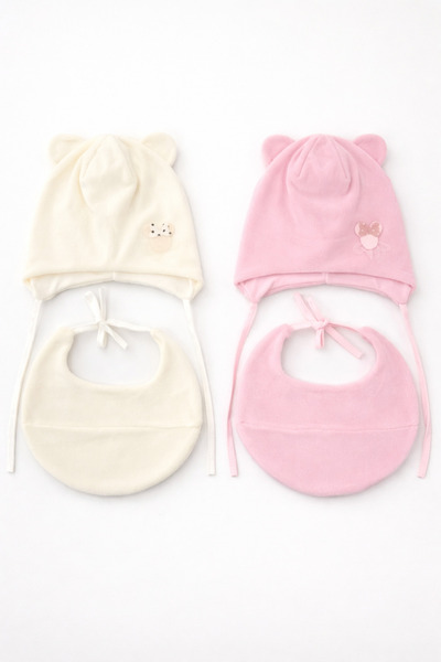 greenmoss Outer Part: Fleece, Inner Part: 100% Cotton, 2-Pack Baby Beanie