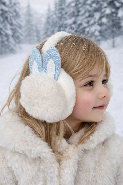 TAKIŞTIR Bela boja Pliš slušalice sa ušnim figurama