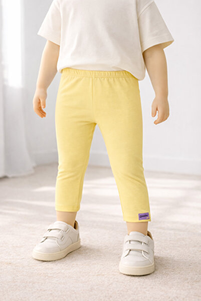 Kidddio Kız Çocuk Pamuklu Tayt 2-3-4-5 Yaş Esnek Günlük Rahat Kullanım