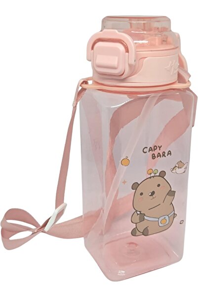 Generic HELLO Transparent Square Water Bottle for Kids | 500ml BPA-Free Plast...