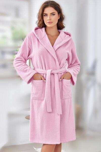 Touch Halat de baie cu glugă 100% bumbac supradimensionat (M-L-XL-2XL-3XL-4XL)