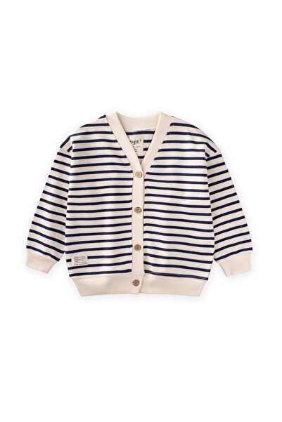 Cigit Cardigan cu dungi 2-10 ani bleumarin