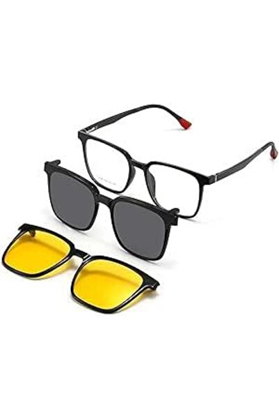 Bukela Magnetic Glasses - Glossy Black Frame + Polarized Sunglasses Lenses + ...