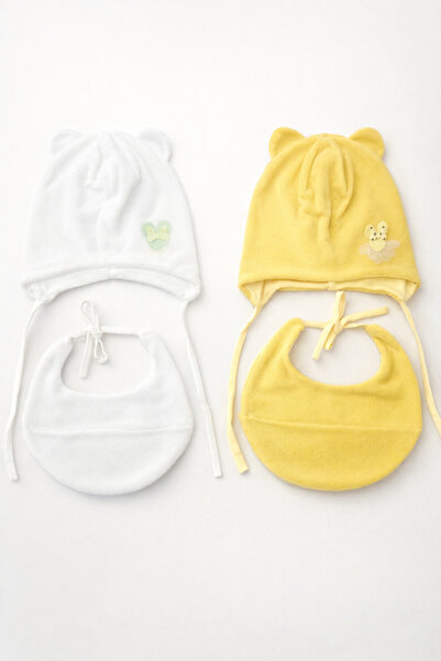 greenmoss Outer Part: Fleece, Inner Part: 100% Cotton, 2-Pack Baby Beanie