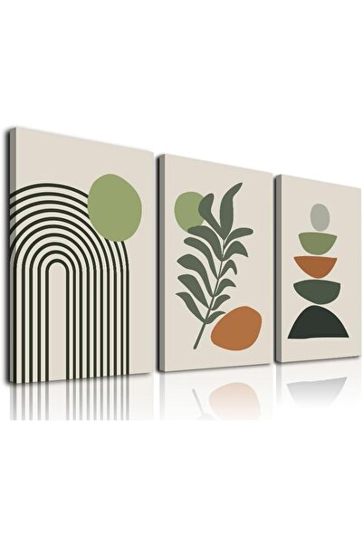 ALAYRA International Minimalist Boho Framed Canvas Wall Art Set of 3, Elegant...