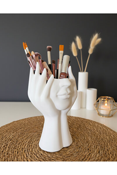 Filkorium3D Face Shaped Makeup Brush Holder 3D Decorative Desk Organizer - De...