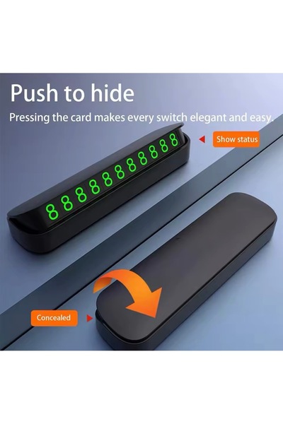 SEP Suport Număr Telefon Auto cu Cifre Magnetice, Sistem Ascuns, Reutilizabil