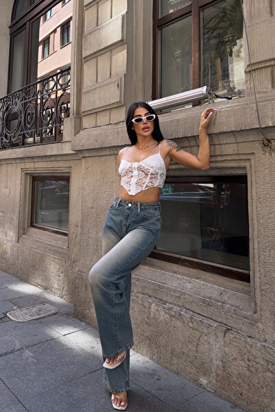 Buklemoda Pantaloni din denim vechi, lavabili