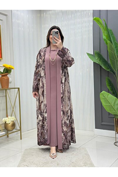 Modam Bella Plus Size Kimono Patterned Dress