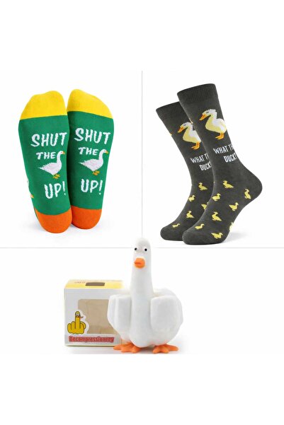 OEM Set cadou amuzant, Jucarie antistres Middle finger & Sosete funny Duck – ...