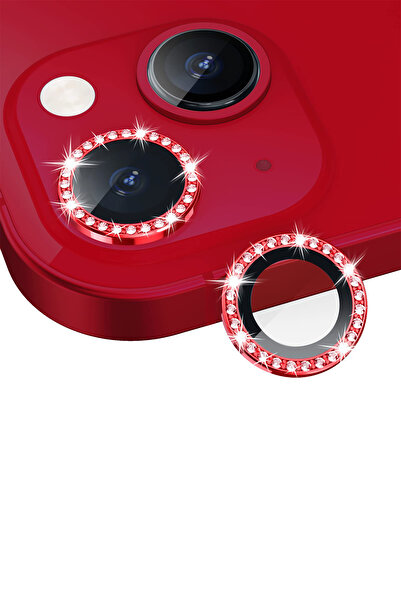 Phonextra iPhone 13 / 13 Mini Taşlı Diamond Kamera Lens Koruyucu Hizalama Apa...