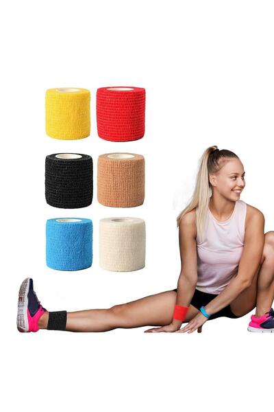 Bukela Solid color tearable self-adhesive elastic bandage - nude + black + wh...