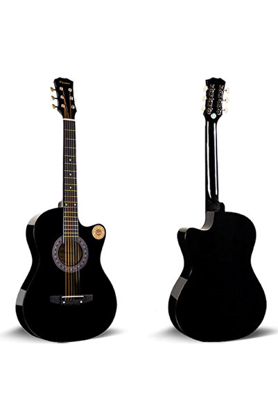 OEM Acoustic Guitar Black 4/4 38" ( 95 x 35 cm ), for Beginners and Adults, R...