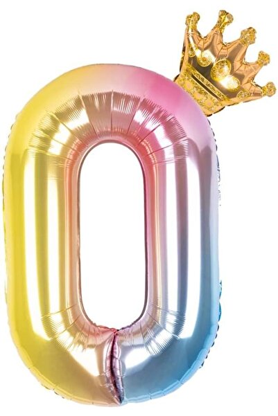 Arabest Digital balloon,40-inch rainbow gradient with detachable crown– suita...