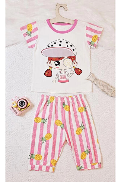 1way Girls' summer pajama set with shorts