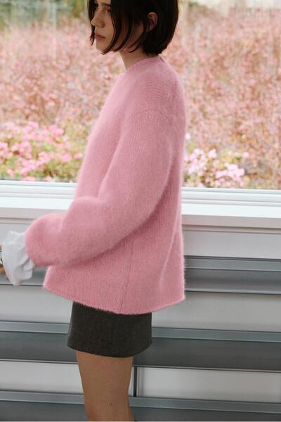 Pull & Bear Pembe bisiklet yaka kazak