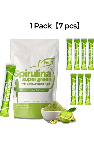 weekit7 مسحوق سبيرولينا مع خلاصة التفاح الأخضر
