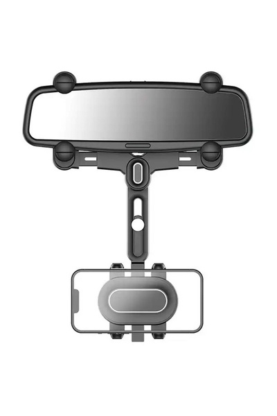 Aptel Suport auto pentru telefon, montare pe oglinda, cap rotativ 360°, plast...