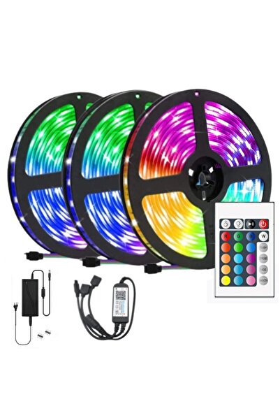 OEM Set of 3 x Multicolor RGB LED strip with remote control 5 meters