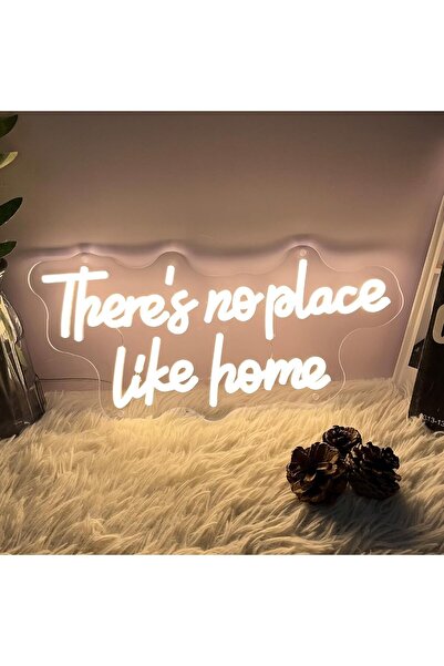 Slasa There’s No Place Like Home LED Neon Sign 40x19 cm Warm White Acrylic Decor