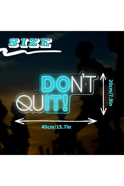Slasa Don’t Quit – DO IT LED Neon Sign 20x40 cm Multicolor Acrylic Decor