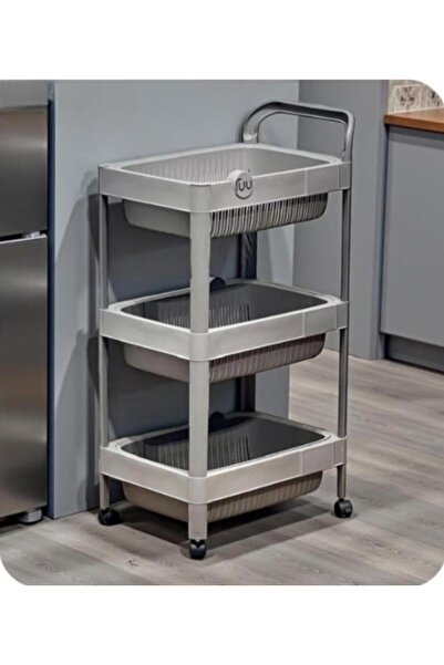 DEC39 Mobile kitchen storage cart in two modern colors
