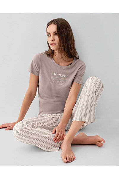 Pierre Cardin Set de pijamale pentru femei cu mâneci scurte și imprimeu – 50%...