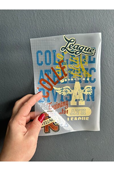 Gönülden Tasarım Iron-On Colorful Text Transfer Printing Arma 24X15 cm