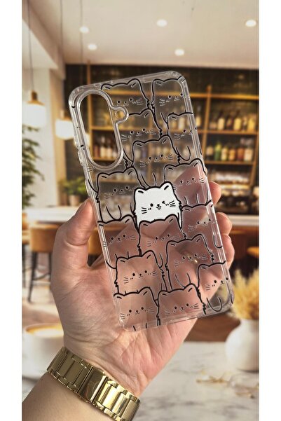 Vip Case Samsung A26 Compatible Manycat Patterned Transparent Shock-Absorbing...