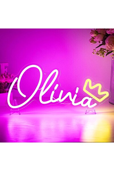 Slasa لوحة نيون تحمل اسمًا مخصصًا، مقاس 14-20 بوصة، مصباح جداري LED شخصي لغرف...