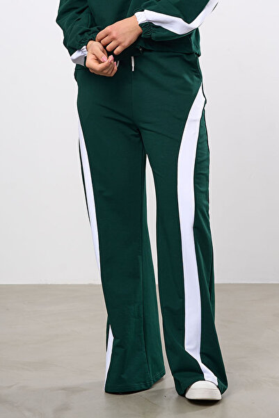 HANIQA White Line Detailed Sweatpants